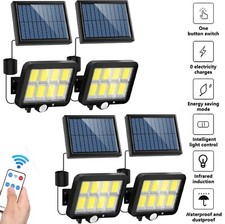 4PACK Solar Power LED PIR