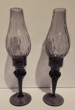 Pair of Vintage Purple Glass