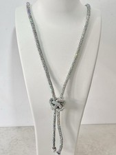 Crystal Rhinestone Long Lariat Style Knot Necklace Statment Party Diamanté Gift