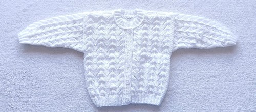 Handmade knitted baby cardigan - knitted,