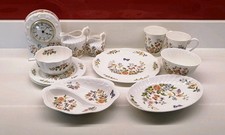 12 Pieces Aynsley Fine Bone China Cottage Garden Clock Cups Jugs Bowls Plates