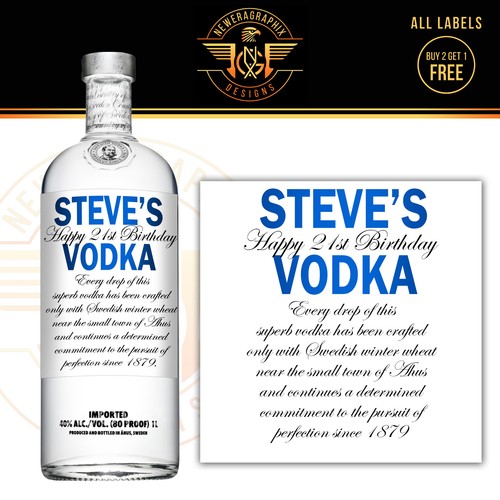 Personalised vodka bottle - vodka,