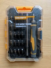Craftright 22 Piece Ratchet Precision Screwdriver Set, Portable Tool Kit in Case