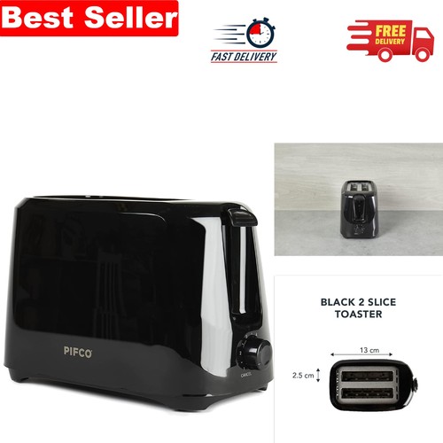 Compact black slice toaster - compact, 2