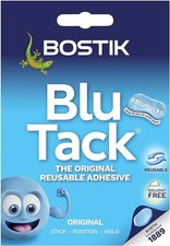 Bostik Blu Tack, Multipurpose Reusable Adhesive, Clean- Safe & Easy to Use, Non