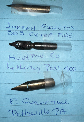 Different dip pen nibs - different,