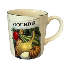 Vintage Poole Pottery Seed Packets "GOURDS" Coffee Cup / Mug Used VGC