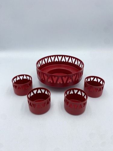 Ikea red metal candle holder - ikea,