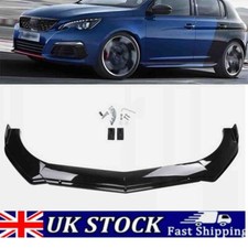 For Peugeot 207 208 308 508 GTI Gloss Black Front Bumper Lip Splitter Spoiler Ki