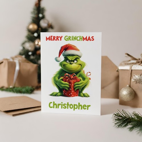 Personalised grinch christmas - personalised,