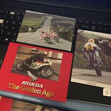 ISLE OF MAN TT 3 POSTCARDS MIKE HALEWOOD, JOEY DUNLOP & STEVE HISLOP AS PHOTOS
