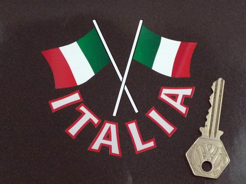 Italia text crossed italian - &,