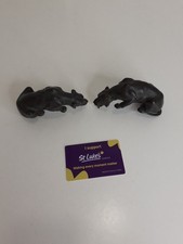 Bronze Big Cats Figurine x2