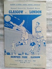 1959/60 Miscellaneous Game At Hampden Park Glasgow Boys v London Boys U16 .