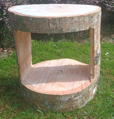Space saver table log stool
