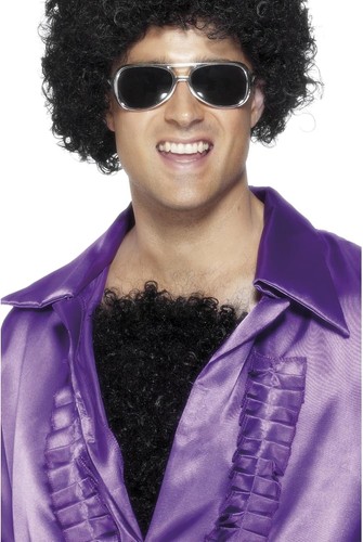 Mens 70s hairy chest black - mens,