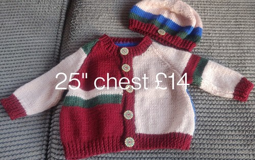 Cardi hat set - cardi, chest