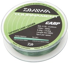 Daiwa Tournament Tapered Carp Leaders 12lb - 0.30mm to 30lb - 0.45mm