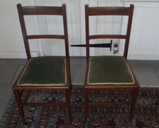 Antique upholstered mahogany occasional hall bedroom chair