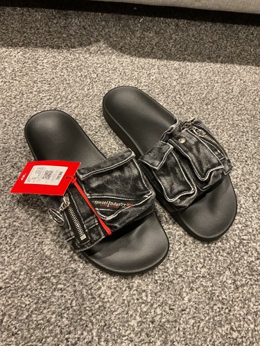 Diesel denim slides - diesel, slides,flip