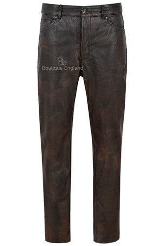Men leather pants trousers - leather,