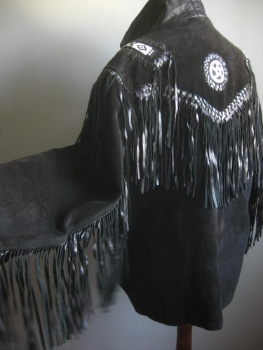Vintage suede fringe jacket - fringe,