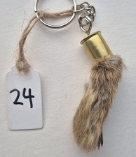 Stocking Filler -Lucky Rabbits Foot Keyring, Wiccan, Wicca, Goth, Charm LOT 24