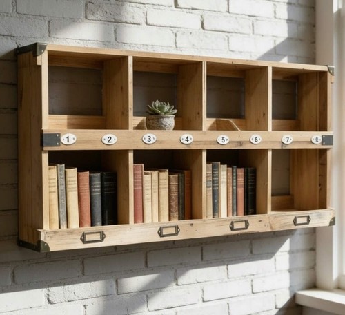 Wood cubby pigeon - wood, wall