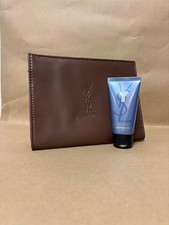 Yves Saint Laurent men's Makeup Bag brown with shower gel 50ml gift