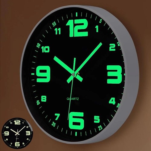 Round luminous wall clock - 12",