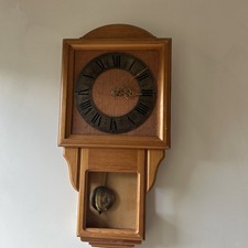 VINTAGE HERMLE WALL CLOCK. WORKING ORDER 