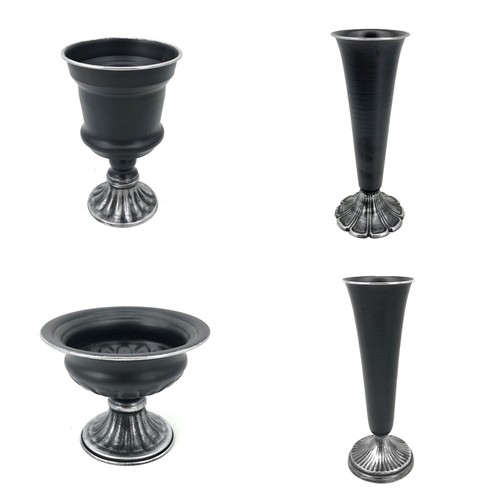 Wrought iron flower pot - iron, high