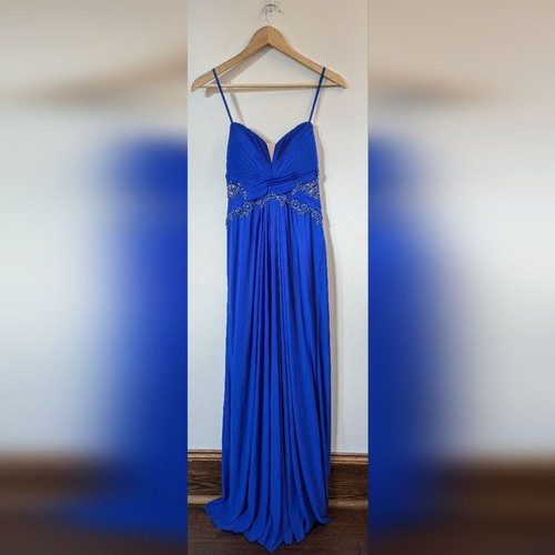 Xscape royal blue strapless