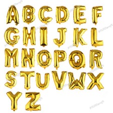40 Inch Gold Giant Letter A-Z Mylar Aluminum Hanging Balloons for Birthday Party