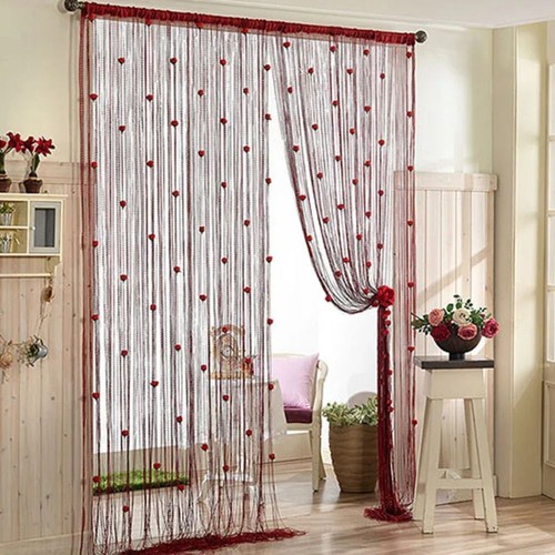 String curtain panels door - string,