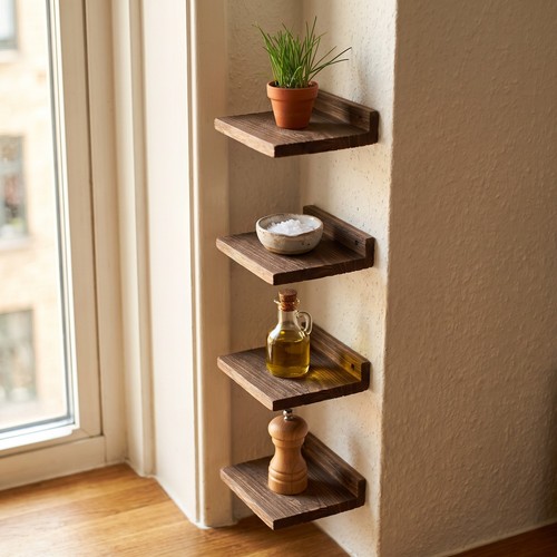 4pcs floating corner shelves - floating,