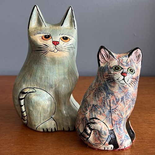 Pair vintage hand painted - pair,