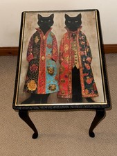 Hand Painted Decoupage Side
