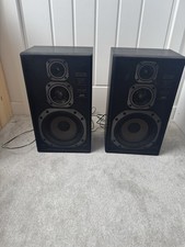 Vintage 80's JVC SP-E300 Speakers 3 Way Hi-fi Separate Black 8 Ohm 40W