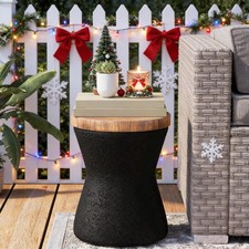 Outdoor End Table, Drum Side