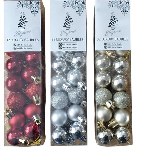 Mini christmas tree baubles - 96,