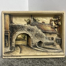 Newport Arch Lincoln, Ivorex Wall Plaque, Vintage, Osborne, Early 1900s