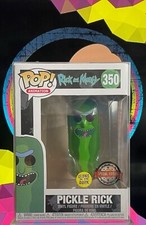 Funko Pop Pickle Rick 350 GLOW IN THE DARK Special Edition GITD + protector