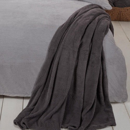 Charcoal teddy fleece - charcoal,