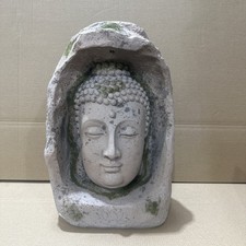Solar Buddha Outdoor Statue In Grey & Green - New Missing Box - Free Postage