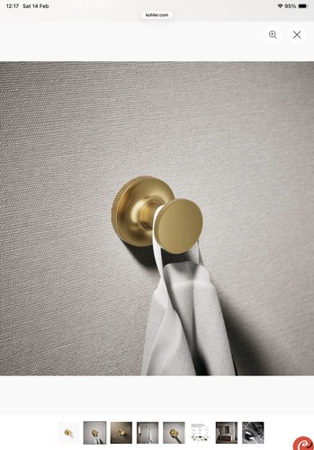 Kohler purist robe hook modern - purist,