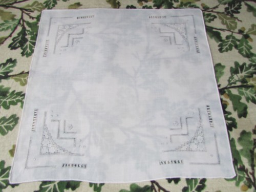Vintage handkerchief hankie - handkerchief,