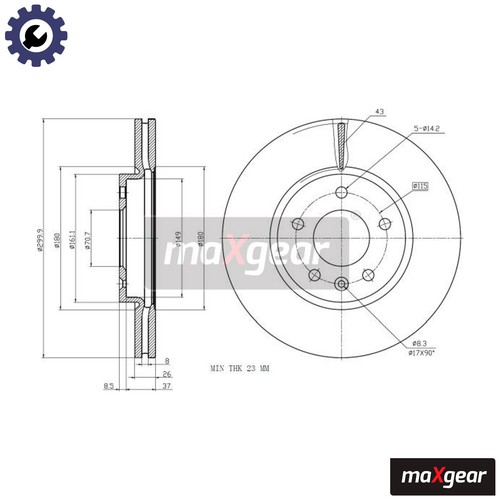 Brake disc 2332 for - 2x,