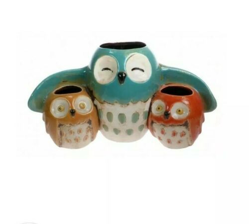 Charming owl family - family, ceramic