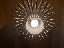 Mid-century 1960-1970s UFO Style Lampshade Ceiling Light Atomic Space Age Era 